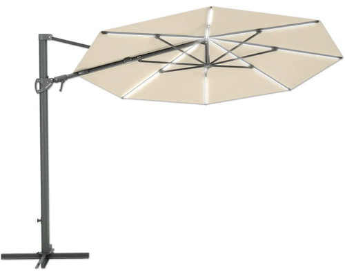 Vrijhangende parasol met stalen frame en rechthoekig scherm