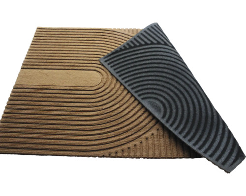 Deurmat met streepmotief en antislip achterkant