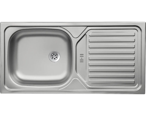 Spoelbak van roestvrij staal met afdruiprek