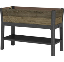 Verhoogde tuinbak met opbergruimte voor de tuin