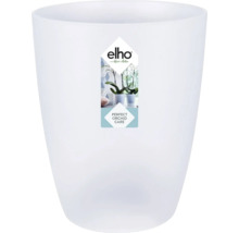 Witte plastic orchideeënpot met Elho logo