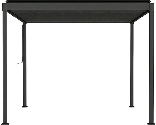 Vrijstaande aluminium pergola met lamellendak en slinger