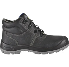 Enkelhoge veiligheidsschoen met veters.