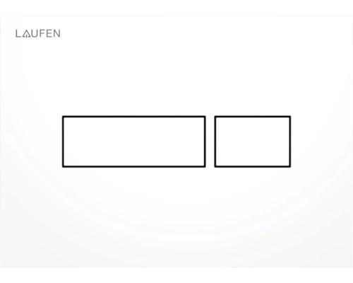 Laufen Logo met twee bedieningspanelen voor het toilet