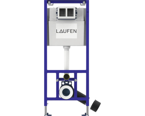 Laufen inbouwreservoir met blauw montageraam