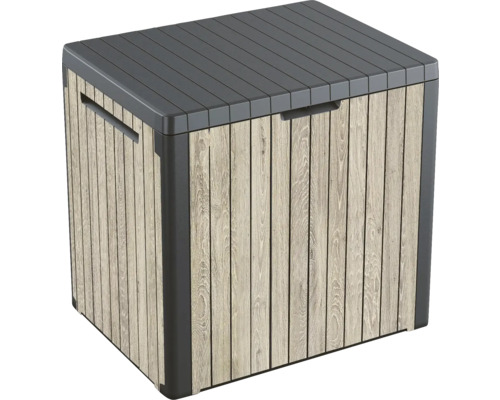 Kunststof opbergbox met houtlook