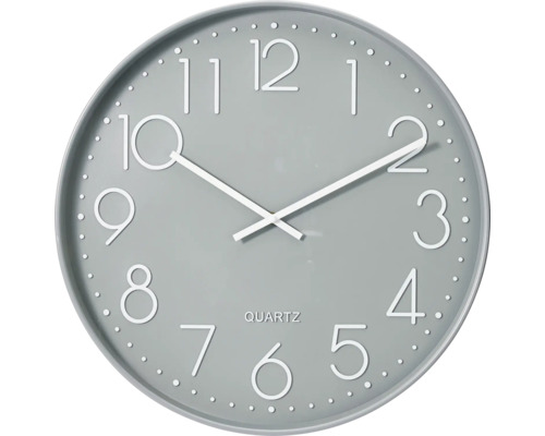 Wandklok grijs ø 50,8 cm Grijze wandklok met quartz uurwerk en wijzerplaat