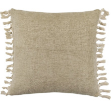 Vierkant sierkussen met franjes