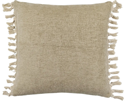 Vierkant sierkussen met franjes