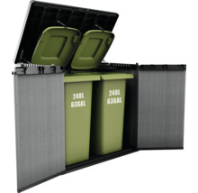 Afvalcontainerbox met twee 240 liter afvalcontainers