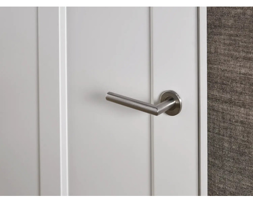 Witte deur met roestvrijstalen deurklink