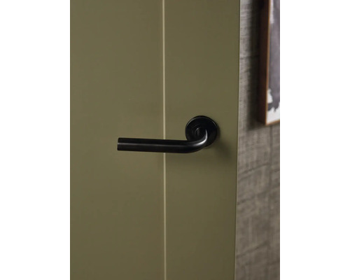 Deur met een zwarte deurklink