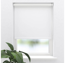 Wit rolgordijn op raam met zijdelingse kettingbediening