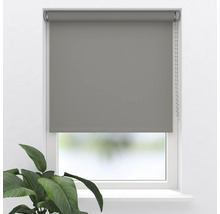 Grijs rolgordijn voor het raam