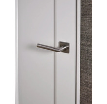 Witte binnendeur met metalen deurklink