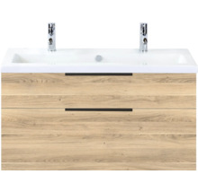 Wastafelonderkast met twee laden en wastafel