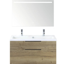 Wastafelmeubel met spiegel en twee laden