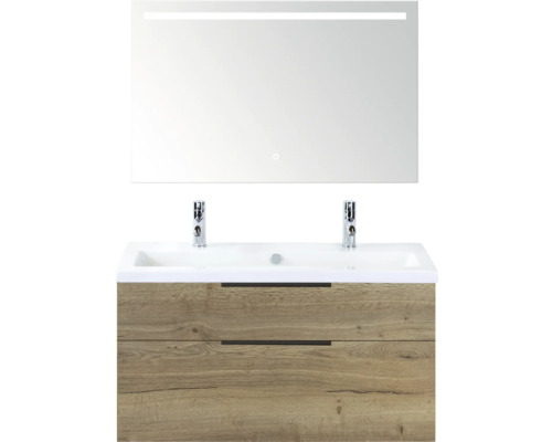 Wastafelmeubel met spiegel en twee laden