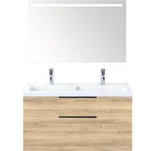 Wastafelcombinatie met spiegel en twee laden