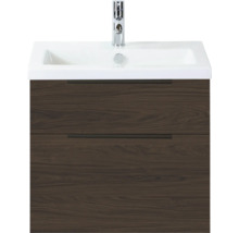 Wastafelonderkast met twee laden, opzetwastafel en kraan