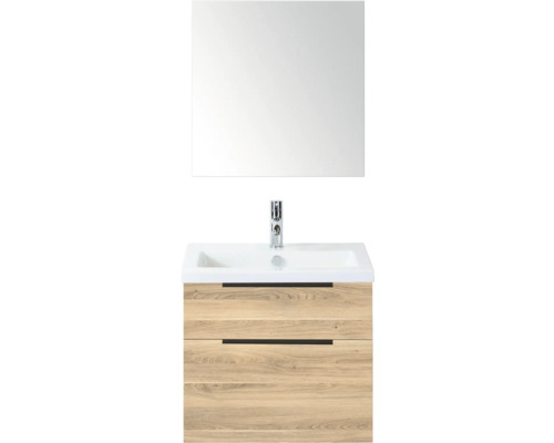 Wastafelmeubel met spiegel, wastafel en onderkast