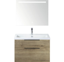 Wastafelmeubel met onderkast, spiegel en kraan