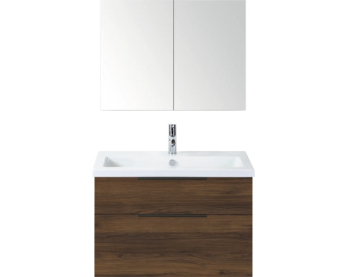 Wastafel met onderkast en spiegelkast voor de badkamer