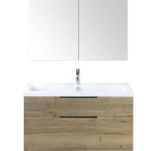 Badkamermeubelset met spiegelkast, wastafel en onderkast