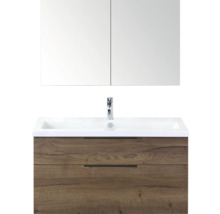 Wastafelcombinatie met onderkast, wastafel en spiegelkast