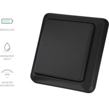 Zwarte draadloze lichtschakelaar