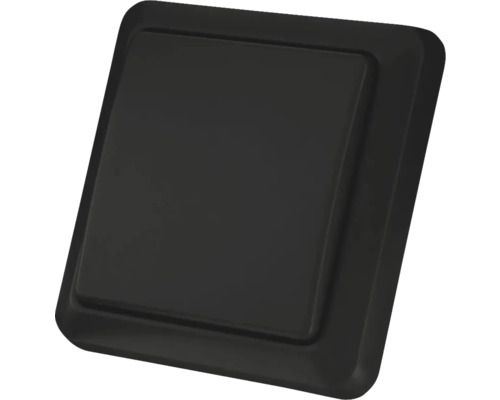 Zwart schakelinzetstuk voor lichtschakelaar