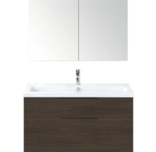 Wastafelmeubel met spiegel, onderkast met twee laden en kraan