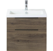 Wastafelonderkast met twee laden en opzetwastafel