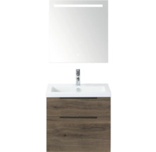 Wastafelonderkast met spiegel en verlichting voor de badkamer