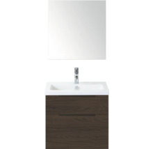 Wastafelcombinatie met spiegel en onderkast met twee laden