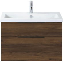 Wastafelonderkast met twee laden, wastafel en kraan