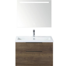 Wastafelmeubel met onderkast en spiegel met verlichting