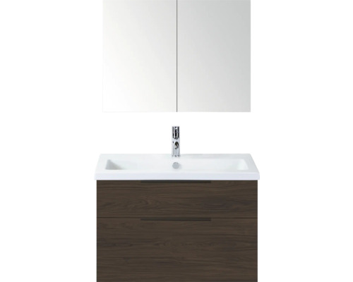 Wastafel met onderkast en spiegelkast voor de badkamer