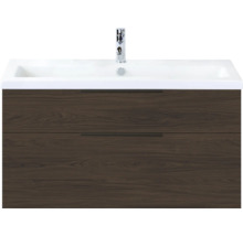 Wastafelonderkast met twee laden en opzetwastafel