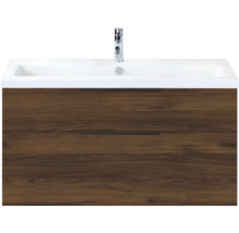 Wastafelonderkast met twee laden en opzetwastafel