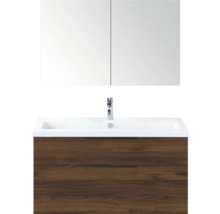 Wastafelcombinatie met spiegelkast, wastafelonderkast met laden