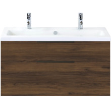 Wastafelonderkast met twee lades en opzetwastafel