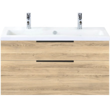 Wastafelonderkast met twee lades en wastafel