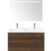 Wastafelmeubel met spiegel en twee lades