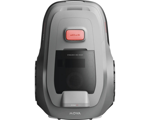 Robotmaaier met stopknop en bedieningselementen