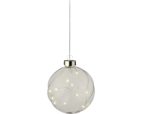 Decoratieve kerstbal met verlichting en hanger