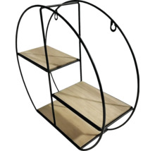 Wandrek met twee planken en zwart metalen frame