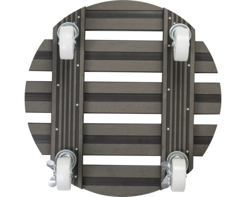 Rolonderzetter van kunststof voor plantenbakken