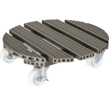 Rolonderzetter voor plantenbakken van kunststof met vier wielen