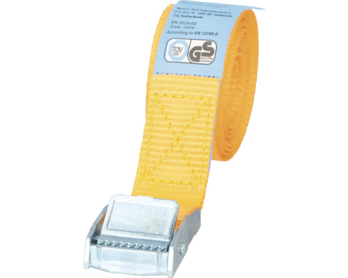 Spanband met metalen gesp, TUV Sued keurmerk en Gepruefte Sicherheit keurmerk